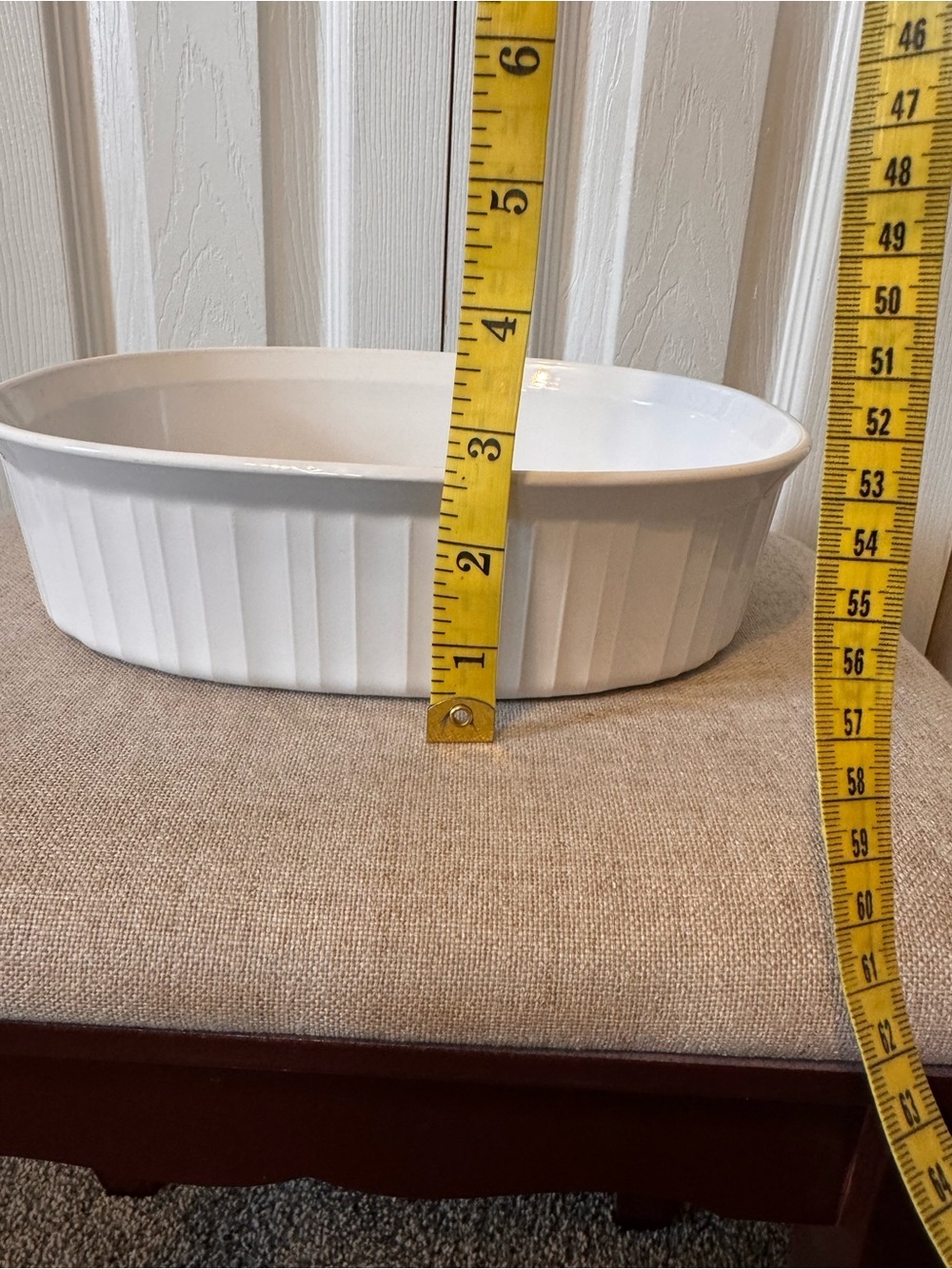 Corning Ware 1.8 liter Oval Covered Casserole Dish White With Storage Lid - Picture 9 of 9